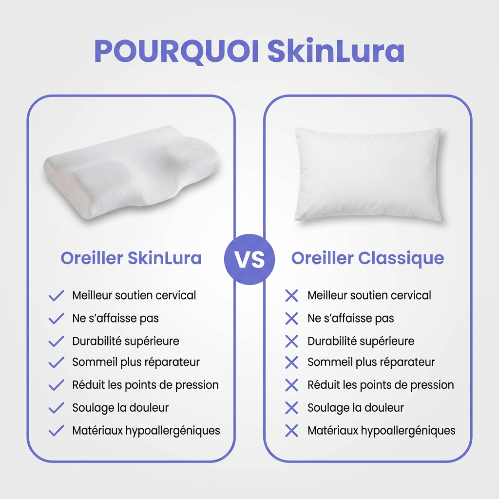Oreiller SkinLura – Réveillez vous sans douleur cervicale