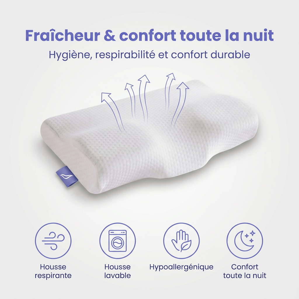Oreiller SkinLura – Réveillez vous sans douleur cervicale
